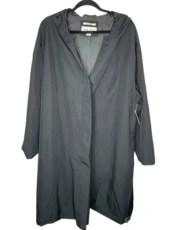 Coat Raincoat By Ava & Viv In Black, Size: 3x Bohemian Men's Free