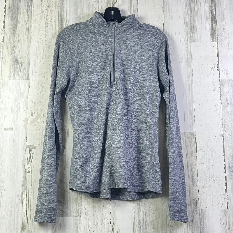 Athletic Top Long Sleeve Collar By Nike Apparel In Grey, Size: M Hip Men's Urban