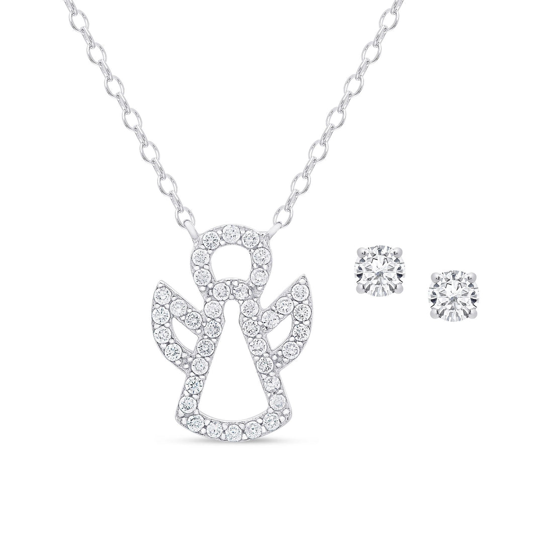 Lily Nily Angel Pendant and Studs Set Practical Men's Multi