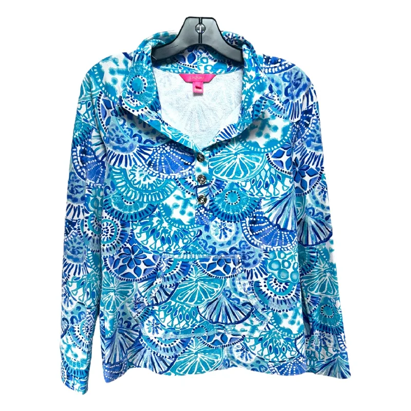 Captain Popover Designer By Lilly Pulitzer In Turquoise Oasis Half Shell , Size: XS Laid