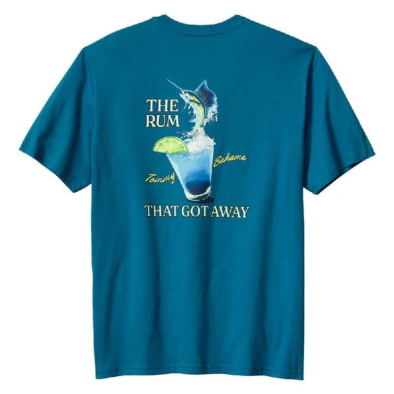 Tommy Bahama The Rum That Got Away T-Shirt - Blue Allure Trendy Men's Oversized