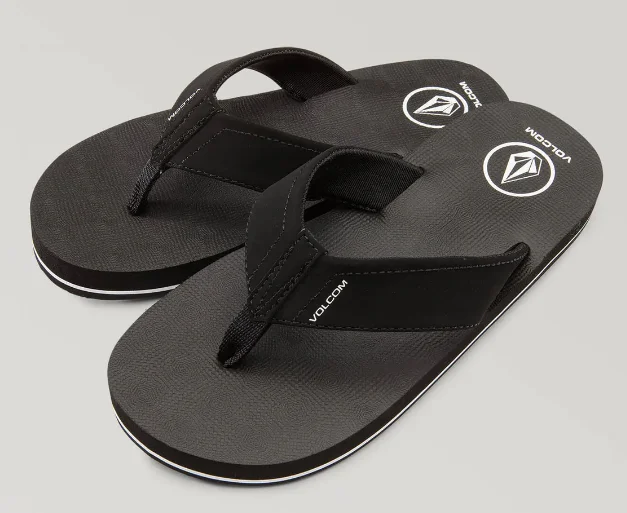 Volcom Big Boys Victor Sandal - Black Casual Men's Loose