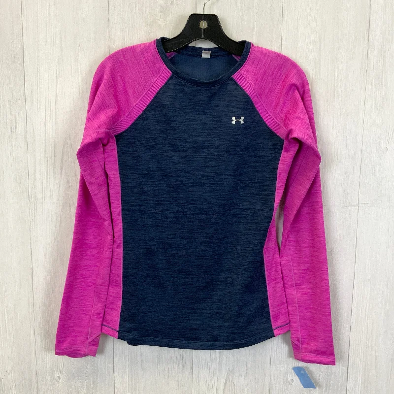 Athletic Top Long Sleeve Crewneck By Under Armour In Blue & Purple, Size: S Relaxed Men's Australian 