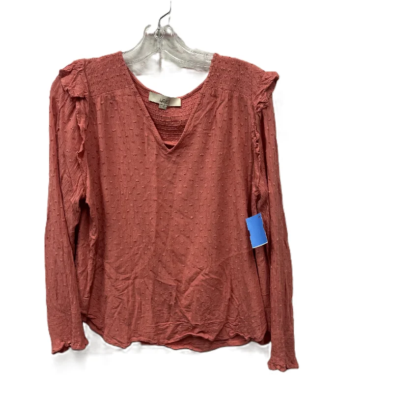 Top Long Sleeve By Loft In Pink, Size: L Earthy Men's Hemp