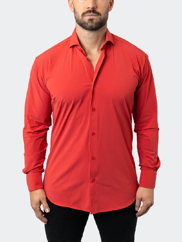 Maceoo Stretch Shirt | Einstein StretchCore Red Cozy Men's Sherpa