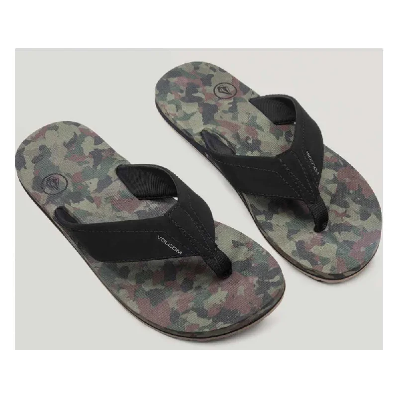 Volcom Men's Victor Sandals - Dark Camo Trendy Men's Oversized