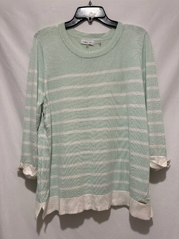 Top Long Sleeve By Calvin Klein In Green, Size: Xl Minimalist Men's Casual 