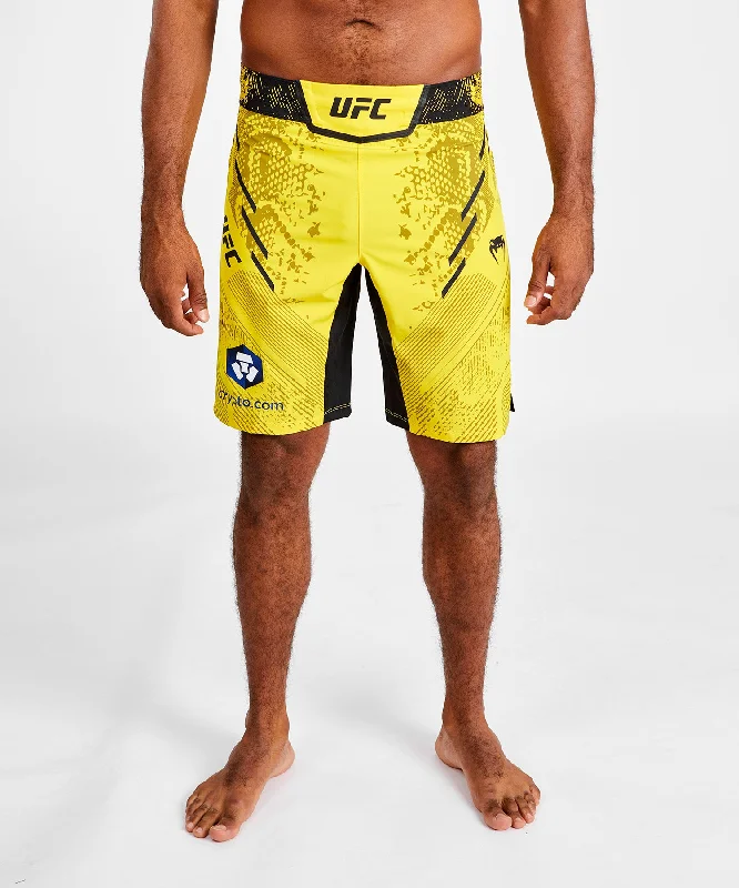 UFC Adrenaline by Venum Authentic Fight Night Men's Fight Short - Long Fit - Yellow Athletic Men's High