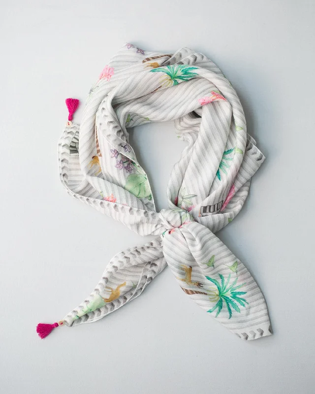 The Serai Scarf - White Practical Men's Multi