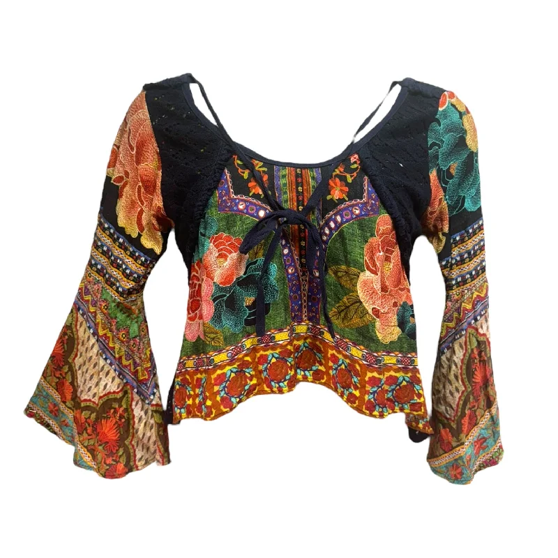 Floral Crochet Blouse By Farm Rio In Multi-colored, Size: S Adventure