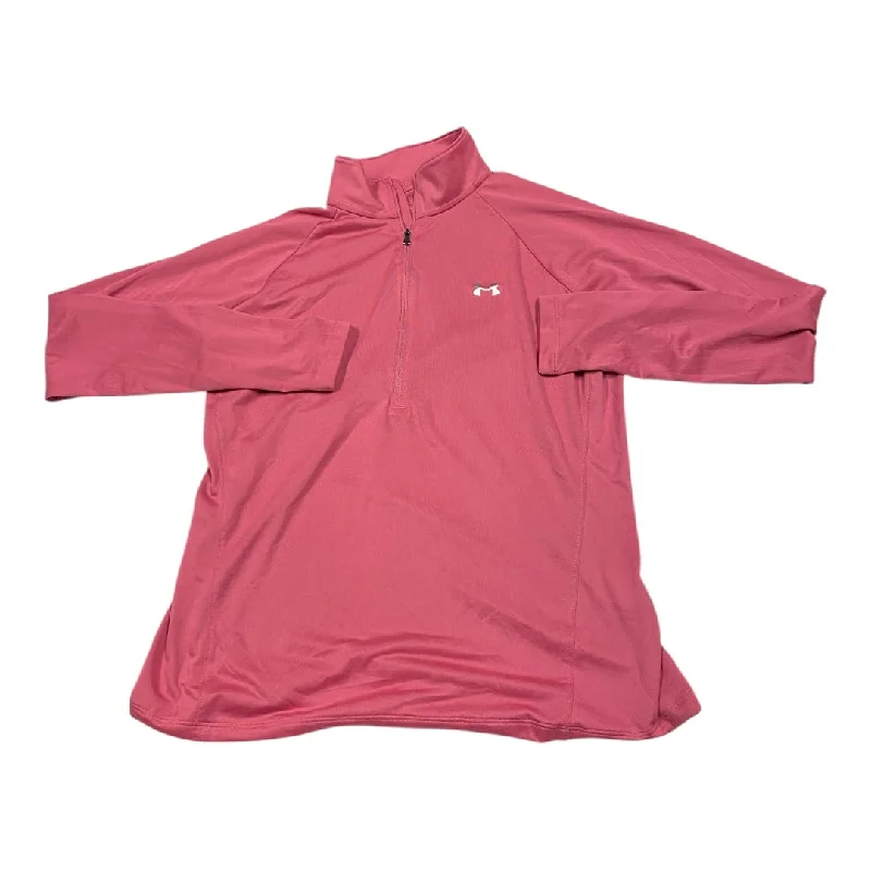 Athletic Top Long Sleeve Collar By Under Armour In Pink, Size: Xl Artistic Men's Avant