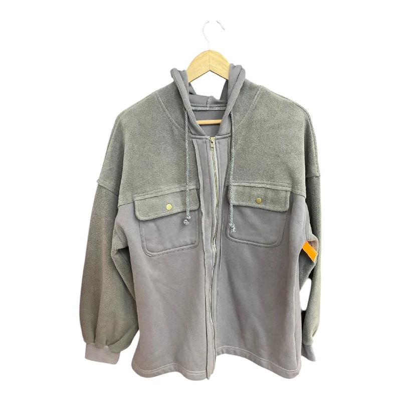 Jacket Shirt By Clothes Mentor In Grey, Size: L Modern Men's 