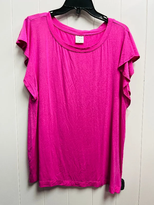 Top Short Sleeve By Soma In Pink, Size: Xl Streetwear Style