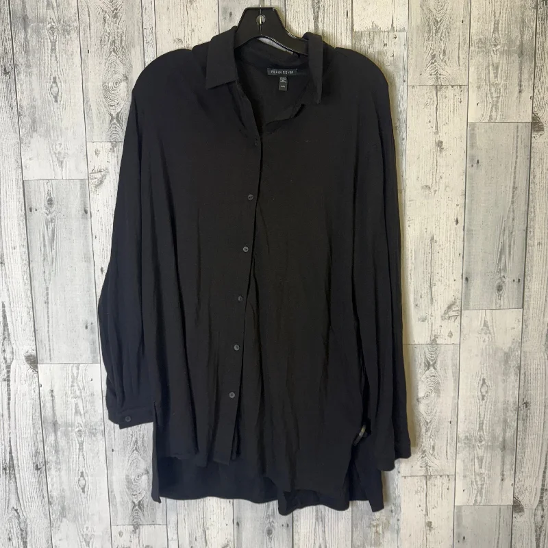 Top Long Sleeve By Eileen Fisher In Black, Size: M Luxurious Men's High