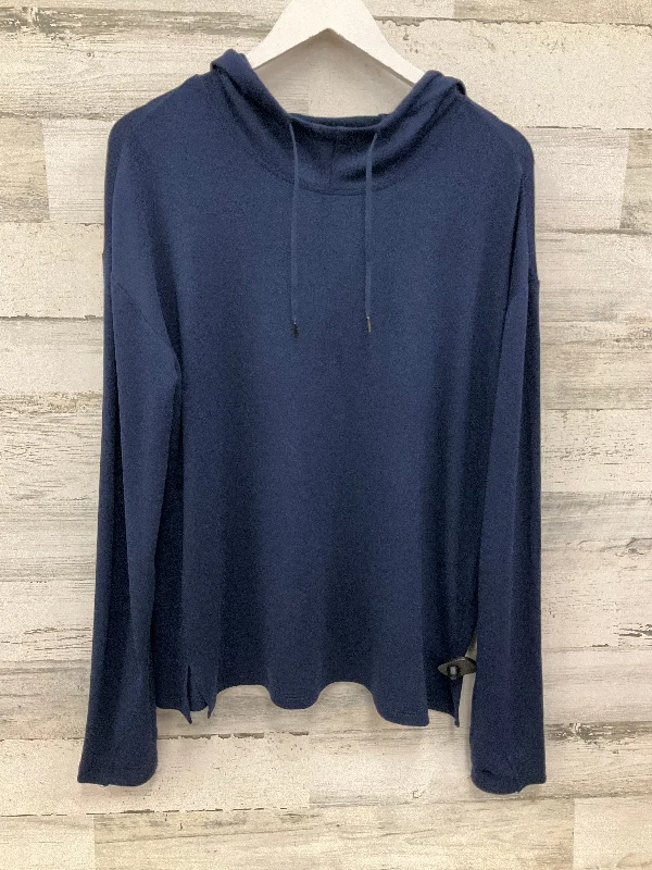 Athletic Top Long Sleeve Hoodie By Athletic Works In Navy, Size: L Adventure