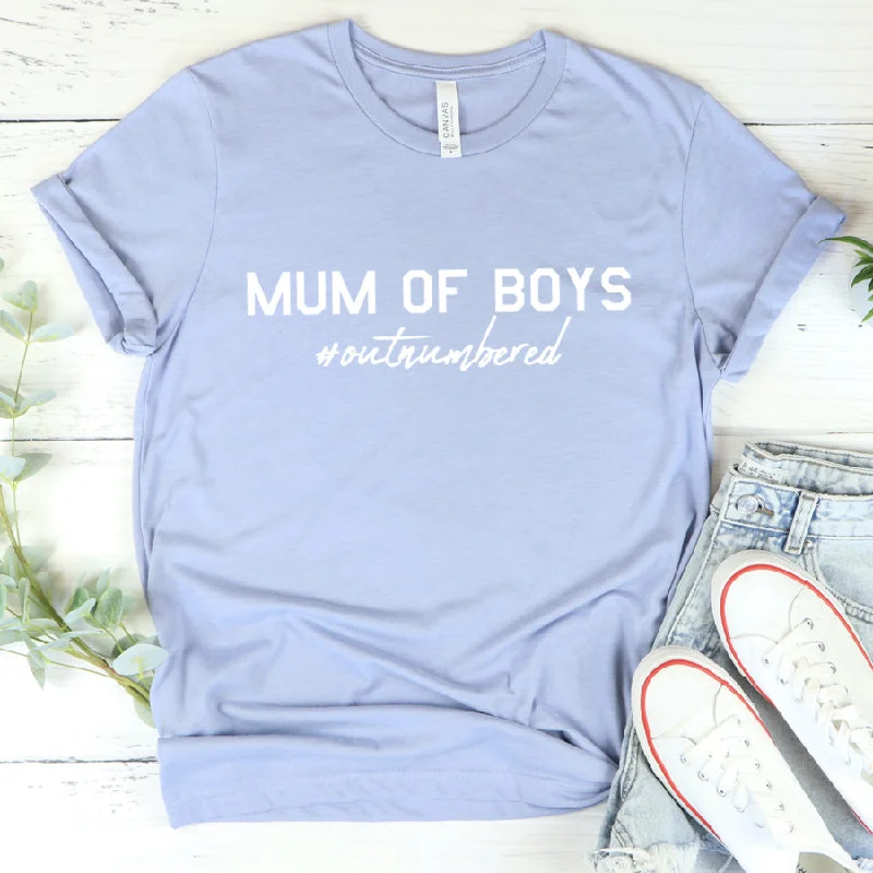 Mum of Boys Hashtag Outnumbered T-Shirt Bohemian Men's Free