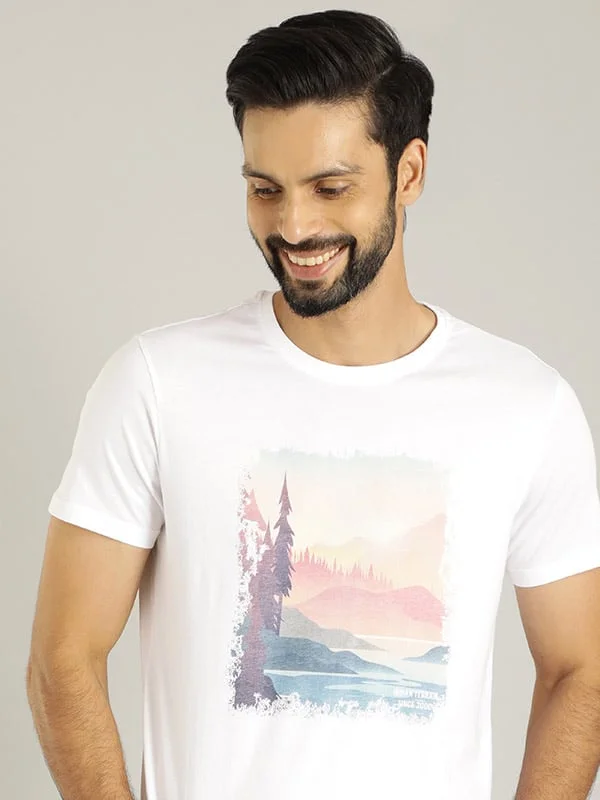 Men Graphic Crew Neck T-Shirt Adventure