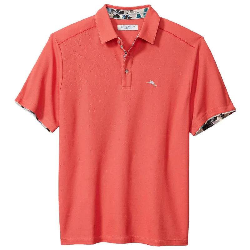 Tommy Bahama IslandZone Tropicano Blooms Five O'Clock Polo Shirt - Coral Reef Cool Men's Skate