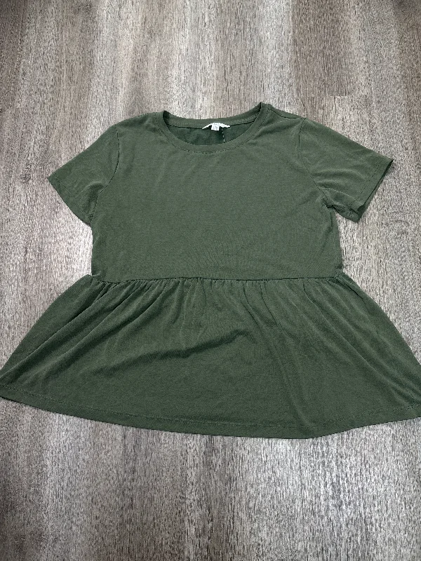 Top Short Sleeve By Time And Tru In Green, Size: S Vacation