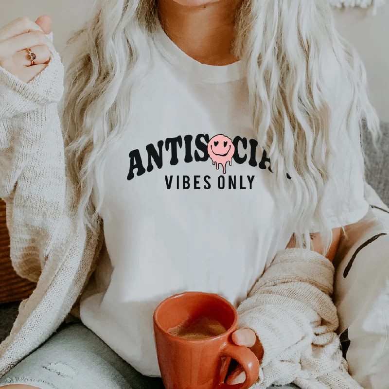 Antisocial Vibes T-Shirt Unique Men's Upcycled