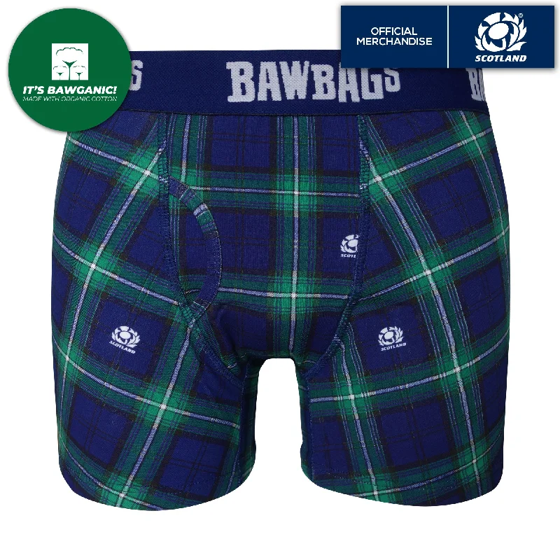 Scotland Rugby Tartan Cotton Boxer Shorts Classic Men's Pin