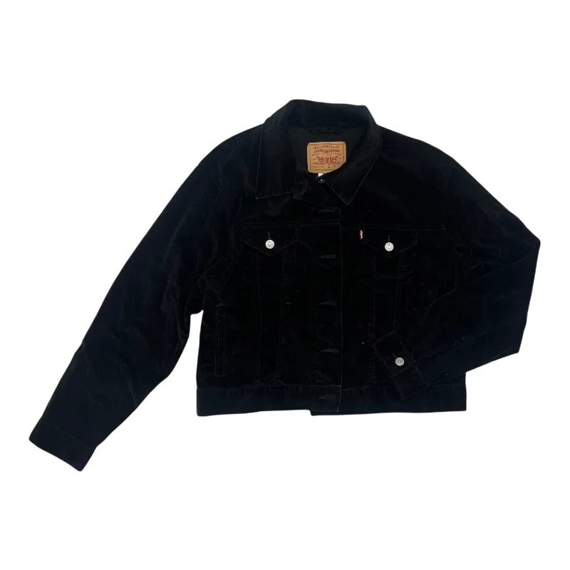 Jacket Denim By Levis In Black, Size:L Modern Men's 