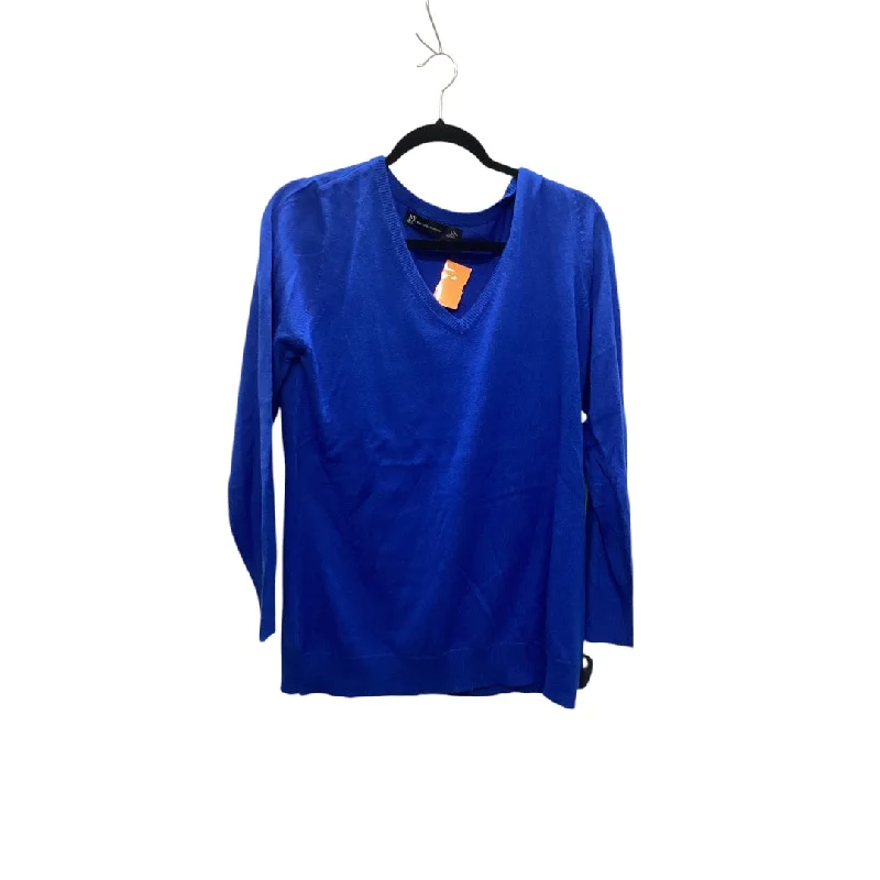 Top Long Sleeve Basic By New York And Co In Blue, Size: L Laid