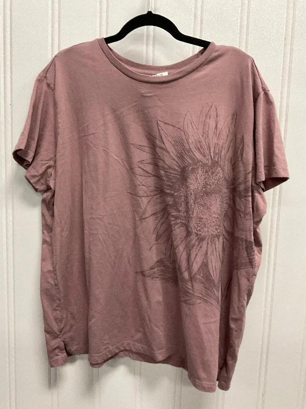 Top Short Sleeve Basic By Maurices In Pink, Size: 1x Elegant Men's Cashmere