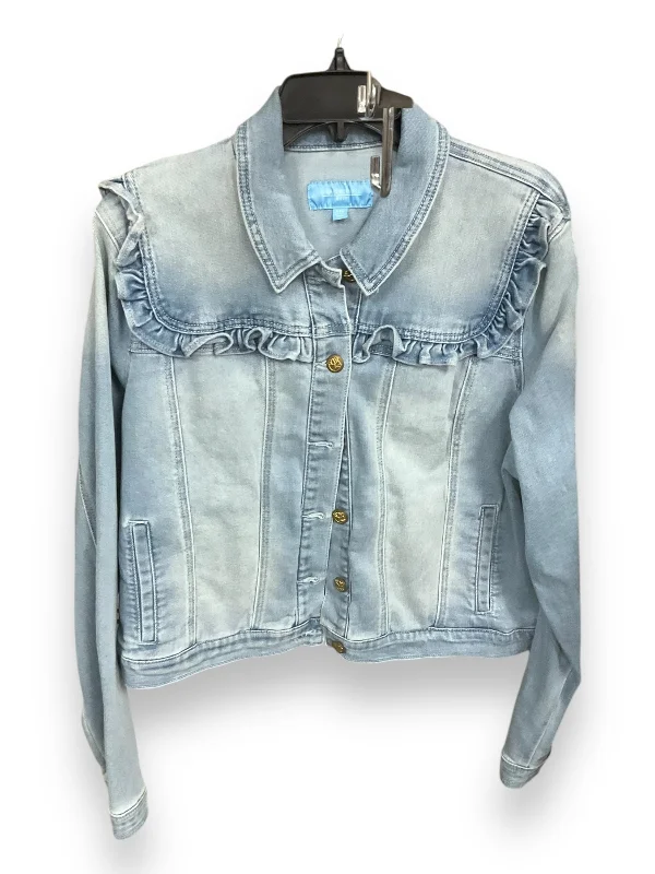 Jacket Denim By Draper James In Blue Denim, Size: Xxl Rugged Men's Outdoor 