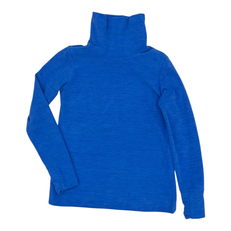 Athletic Top Ls Collar By Tek Gear In Blue, Size:M Beach