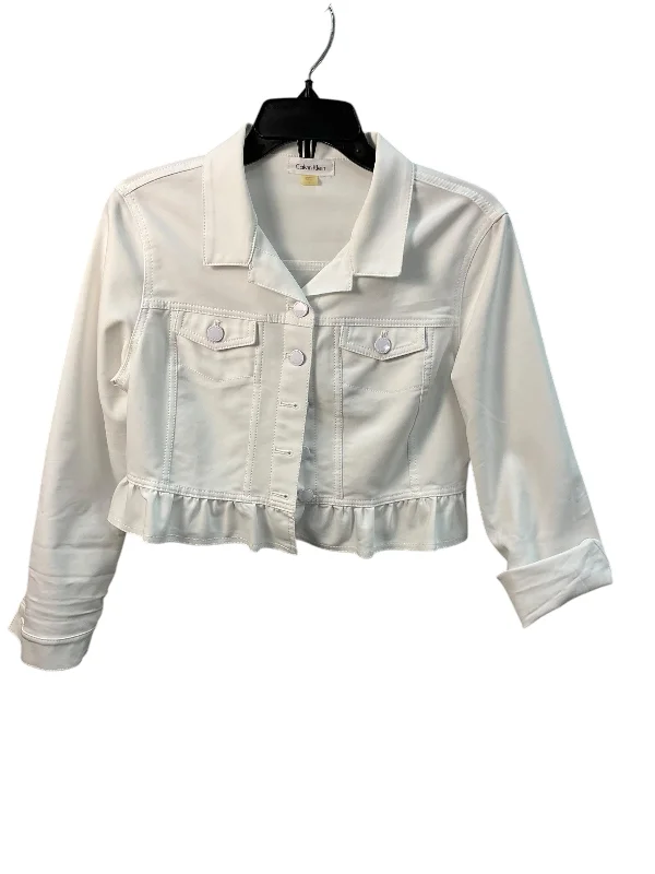 Jacket Denim By Calvin Klein In White, Size: S Dynamic Men's Glow