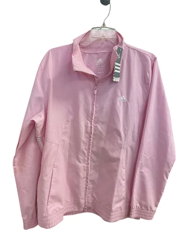 Athletic Jacket By Adidas In Pink, Size: Xl Unique Men's Upcycled