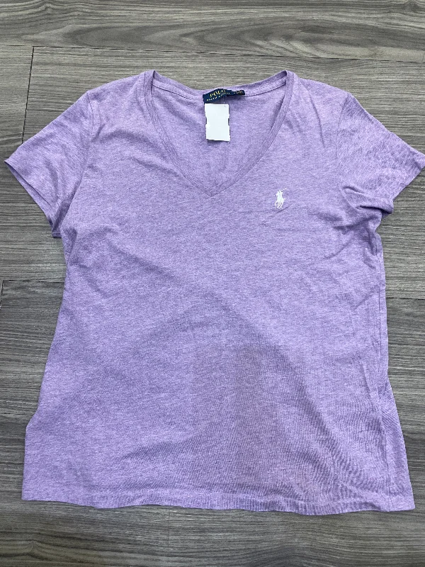 Top Short Sleeve By Polo Ralph Lauren In Purple, Size: M Unique Men's Upcycled