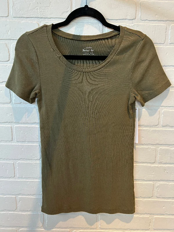 Top Short Sleeve Basic By J. Crew In Green, Size: S Practical Men's Quick