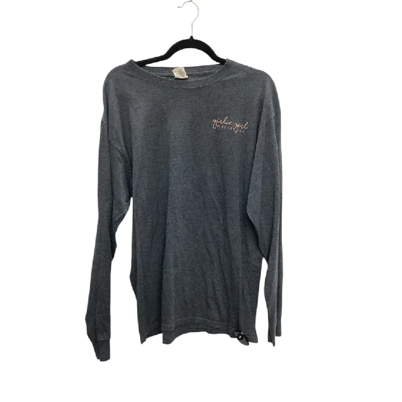 Top Long Sleeve Basic By Fruit Of The Loom In Grey, Size: L Earthy Men's Hemp