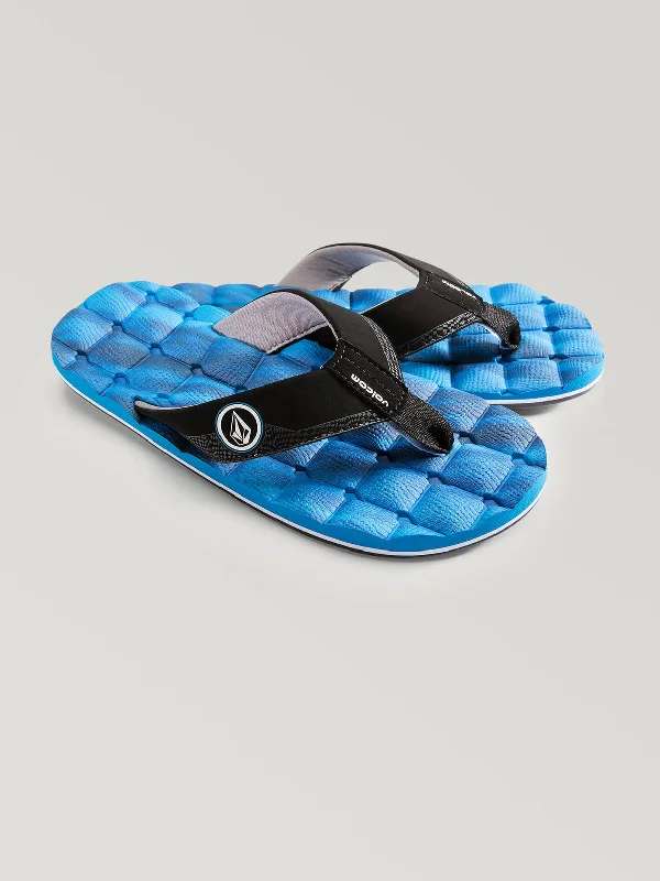 Volcom Big Boys Recliner Sandal - Marina Blue Sharp Men's Italian