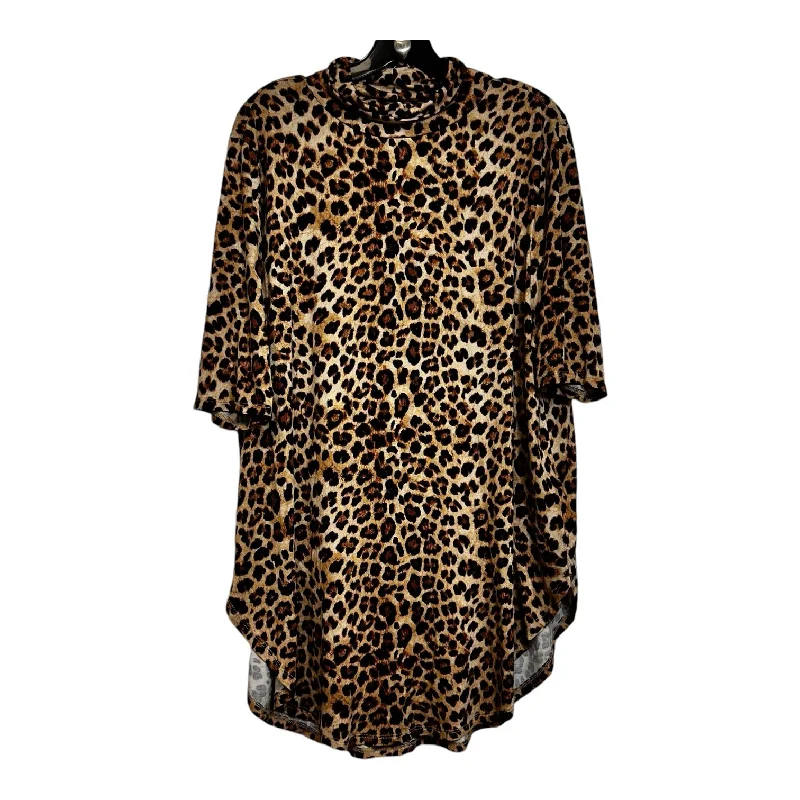 Top Short Sleeve By Torrid In Animal Print, Size: 2x Edgy Men's Punk